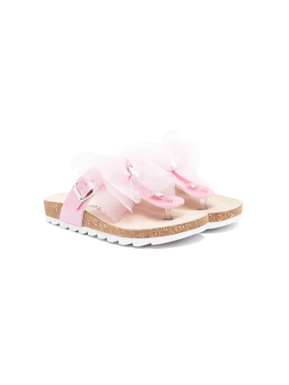 Monnalisa butterfly-appliqué sandals Pink