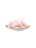 Monnalisa butterfly-appliqué sandals - Pink