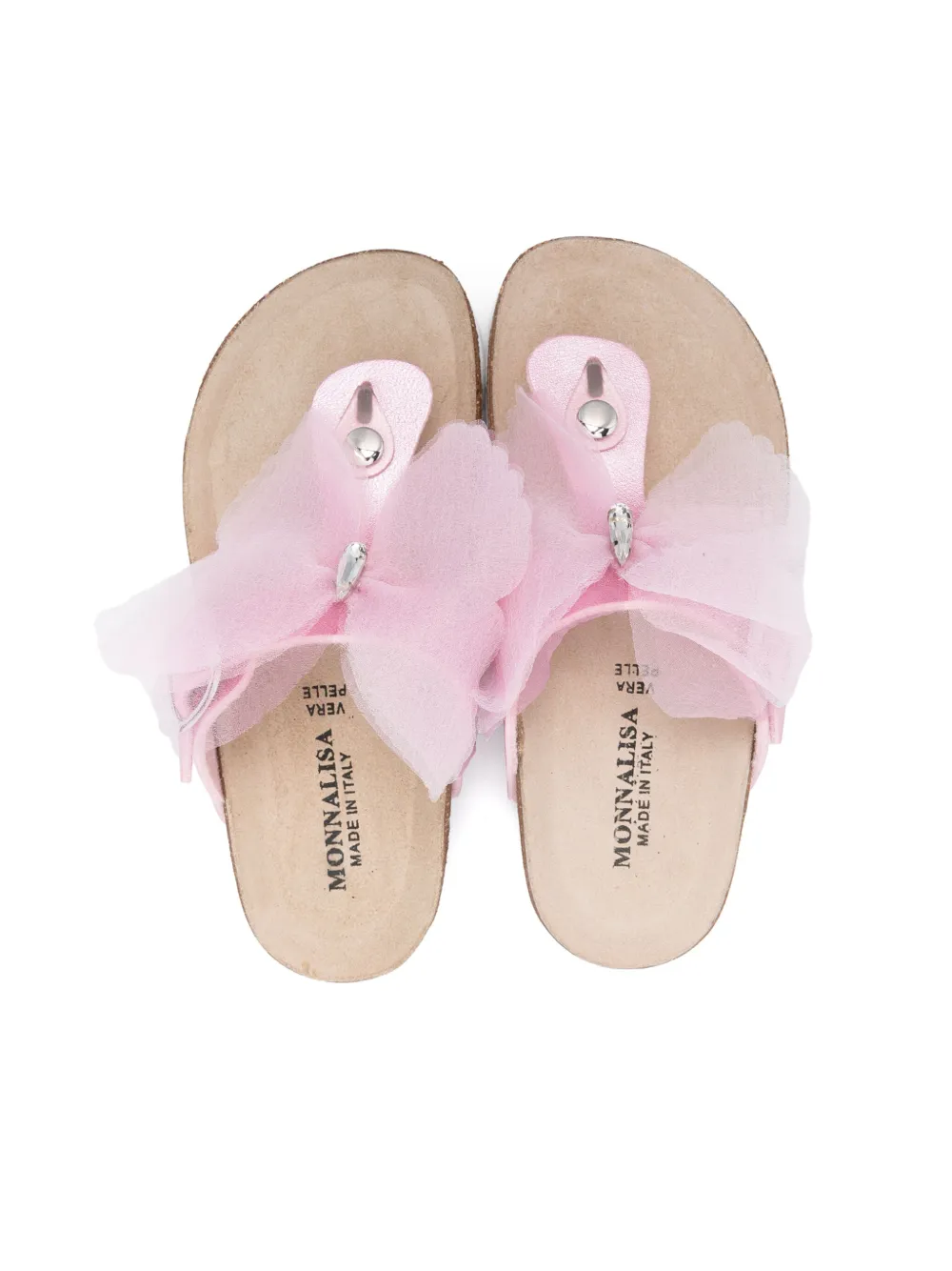 MONNALISA BUTTERFLY-APPLIQUÉ SANDALS