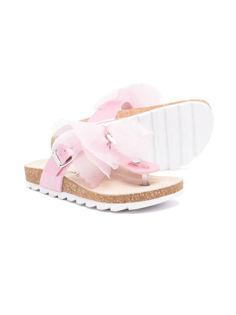MONNALISA BUTTERFLY-APPLIQUÉ SANDALS
