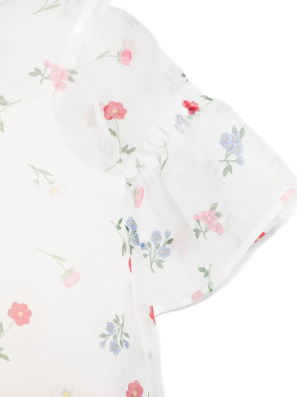 Monnalisa Shirt met bloemenprint Wit