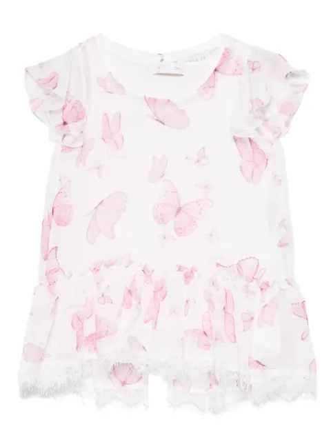 Monnalisa butterfly-print blouse