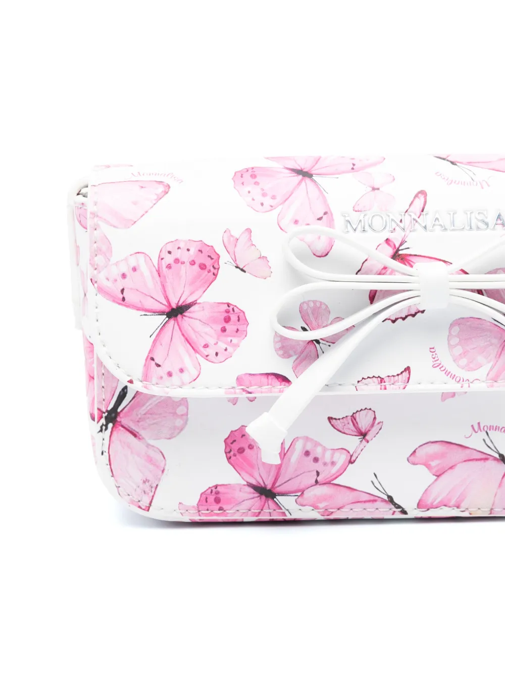 Monnalisa Crossbodytas met vlinderprint Wit