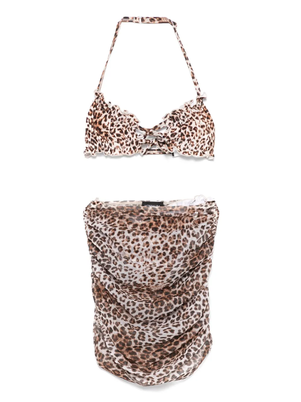 Monnalisa leopard-print bikini set | Brown | Image 1