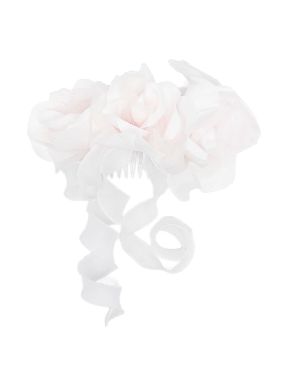 Monnalisa floral-appliqué hair clip - White