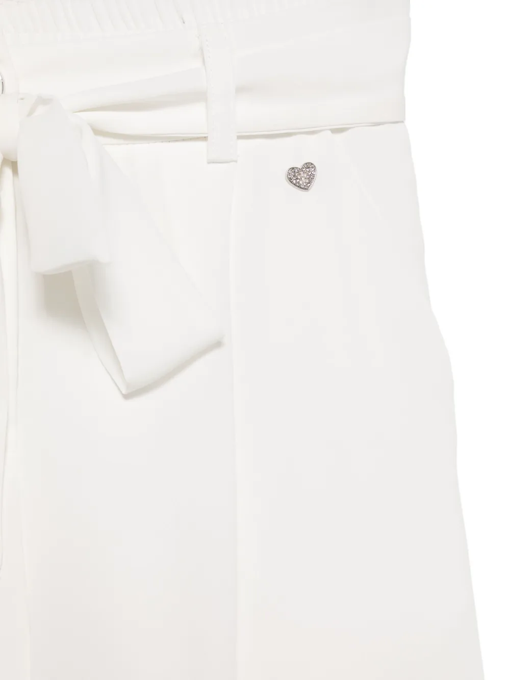 Monnalisa Broek met ceintuur Wit