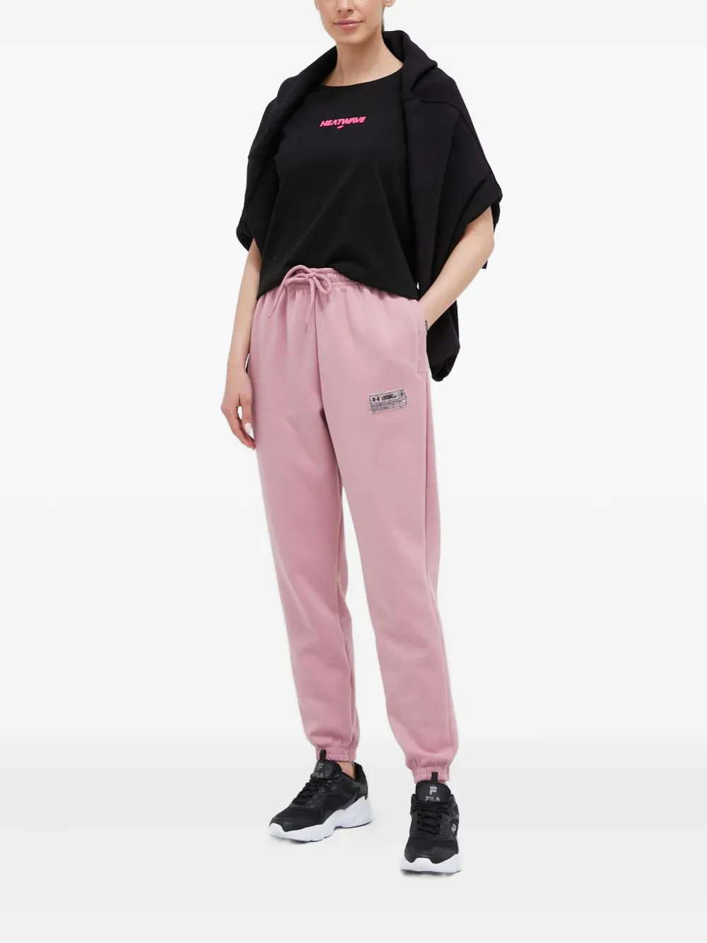 Under Armour drawstring logo track pants - Roze