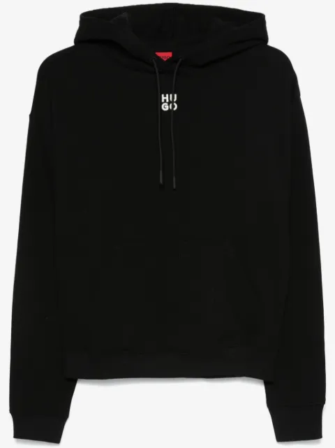HUGO cotton-terry stacked-logo sweatshirt