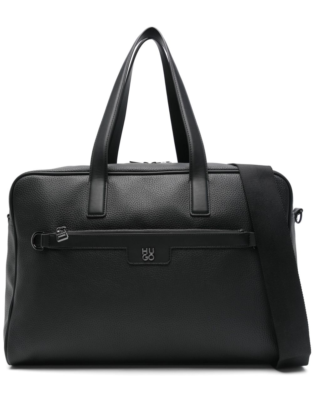 HUGO logo-plaque holdall - Black