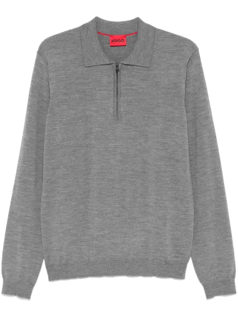 HUGO zip-up polo shirt