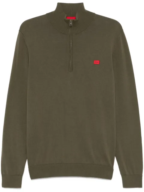 HUGO logo-label cotton sweater