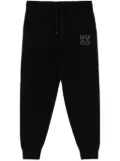 HUGO jacquard-logo trousers - Black