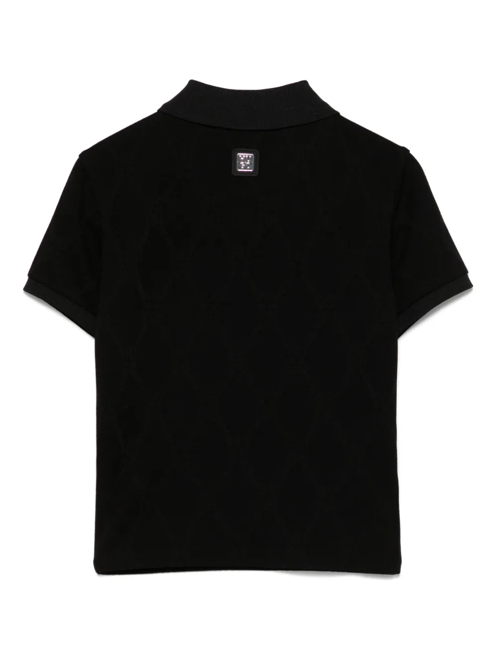 HUGO logo-jacquard polo shirt - Zwart
