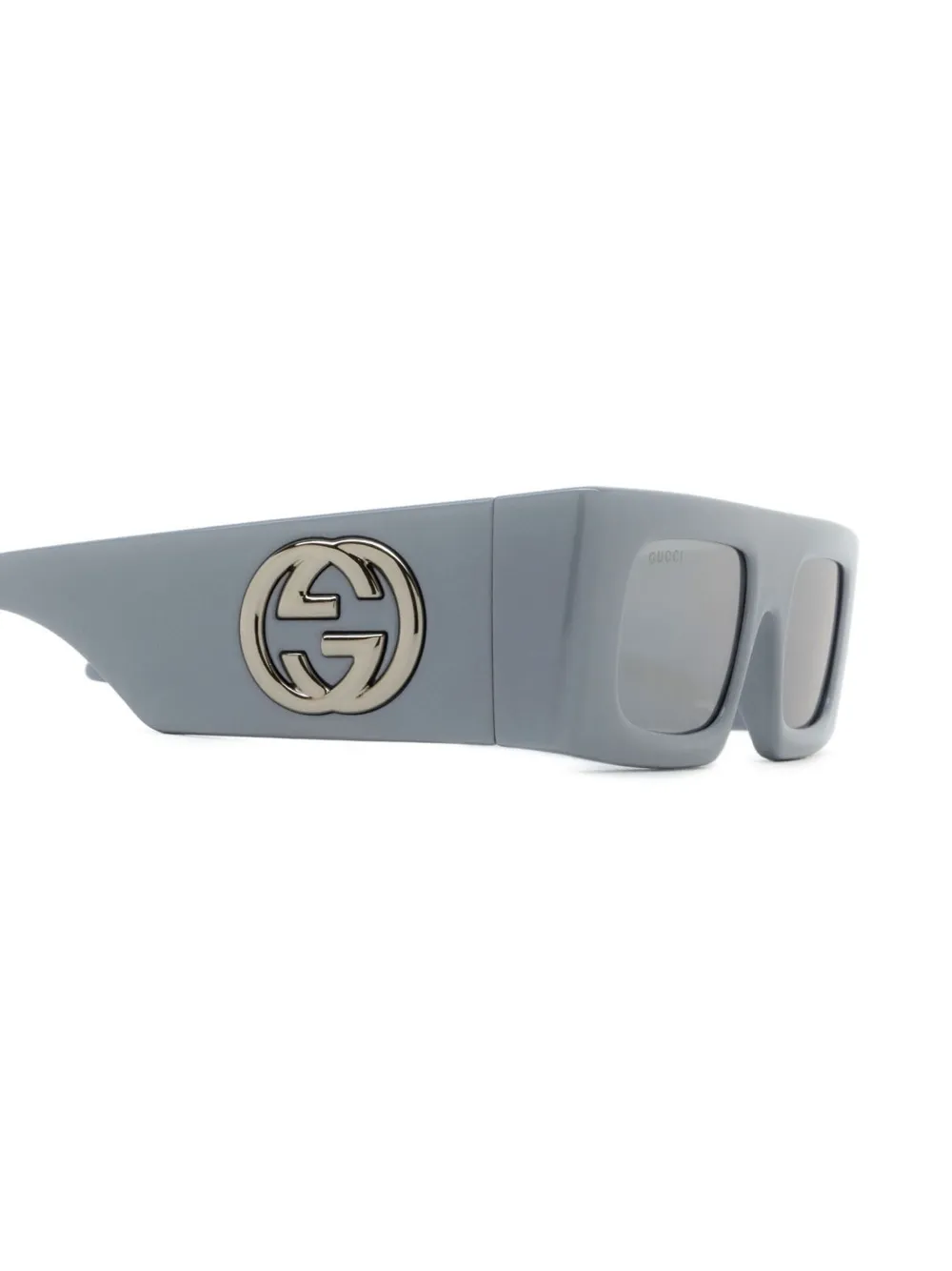Gucci Eyewear Zonnebril met rechthoekig montuur Zilver