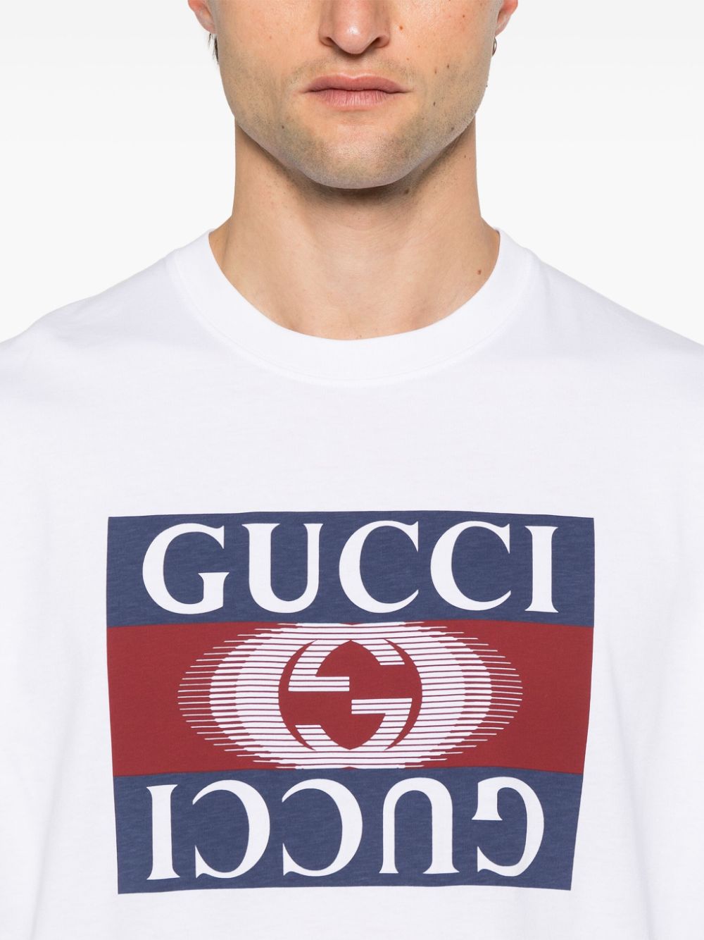 Shop Gucci Interlocking-g T-shirt In 白色