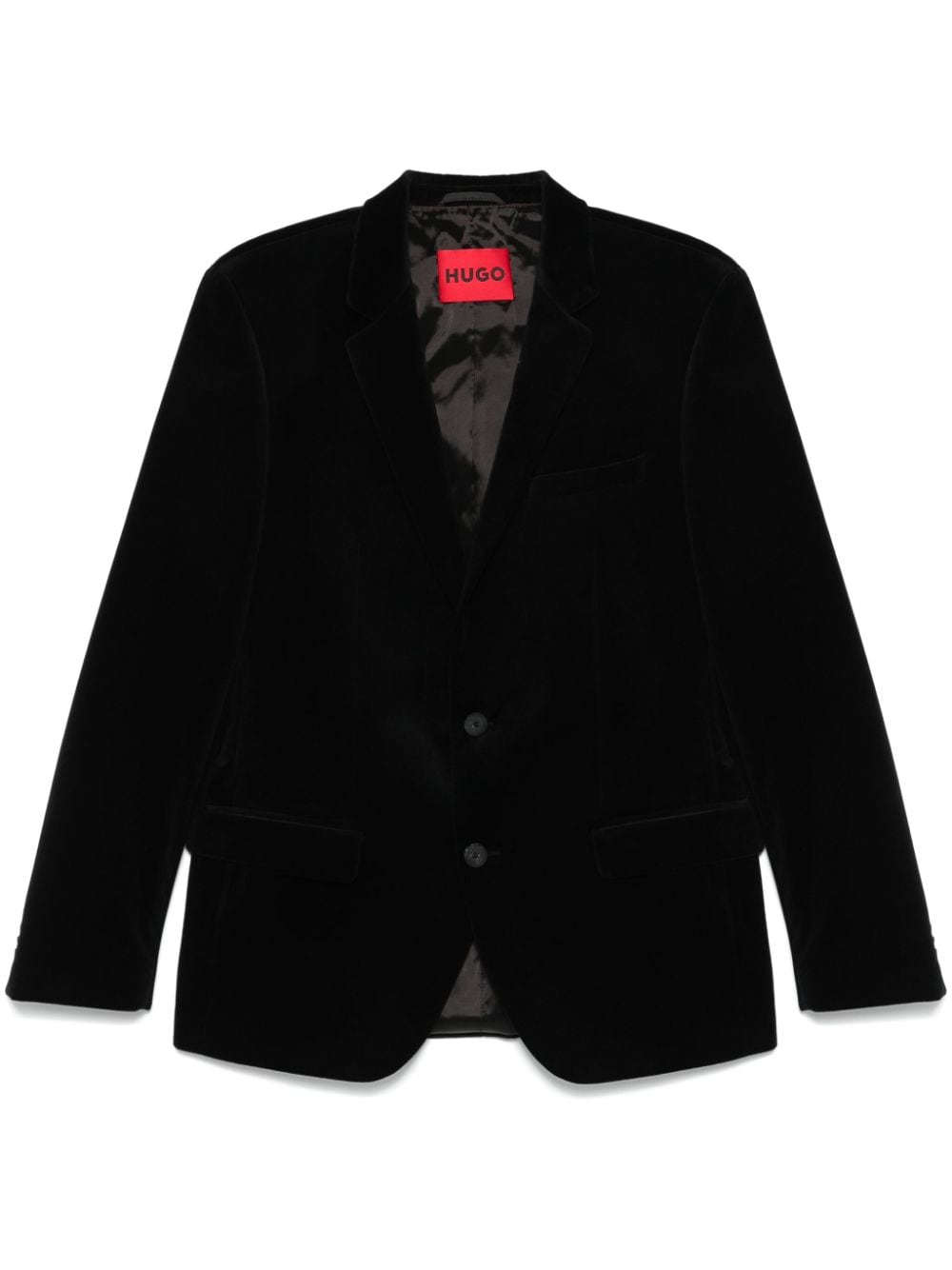 Shop Hugo Velvet Blazer In Black