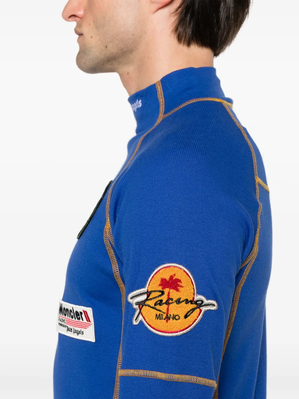 Moncler T-shirt met patch Blauw