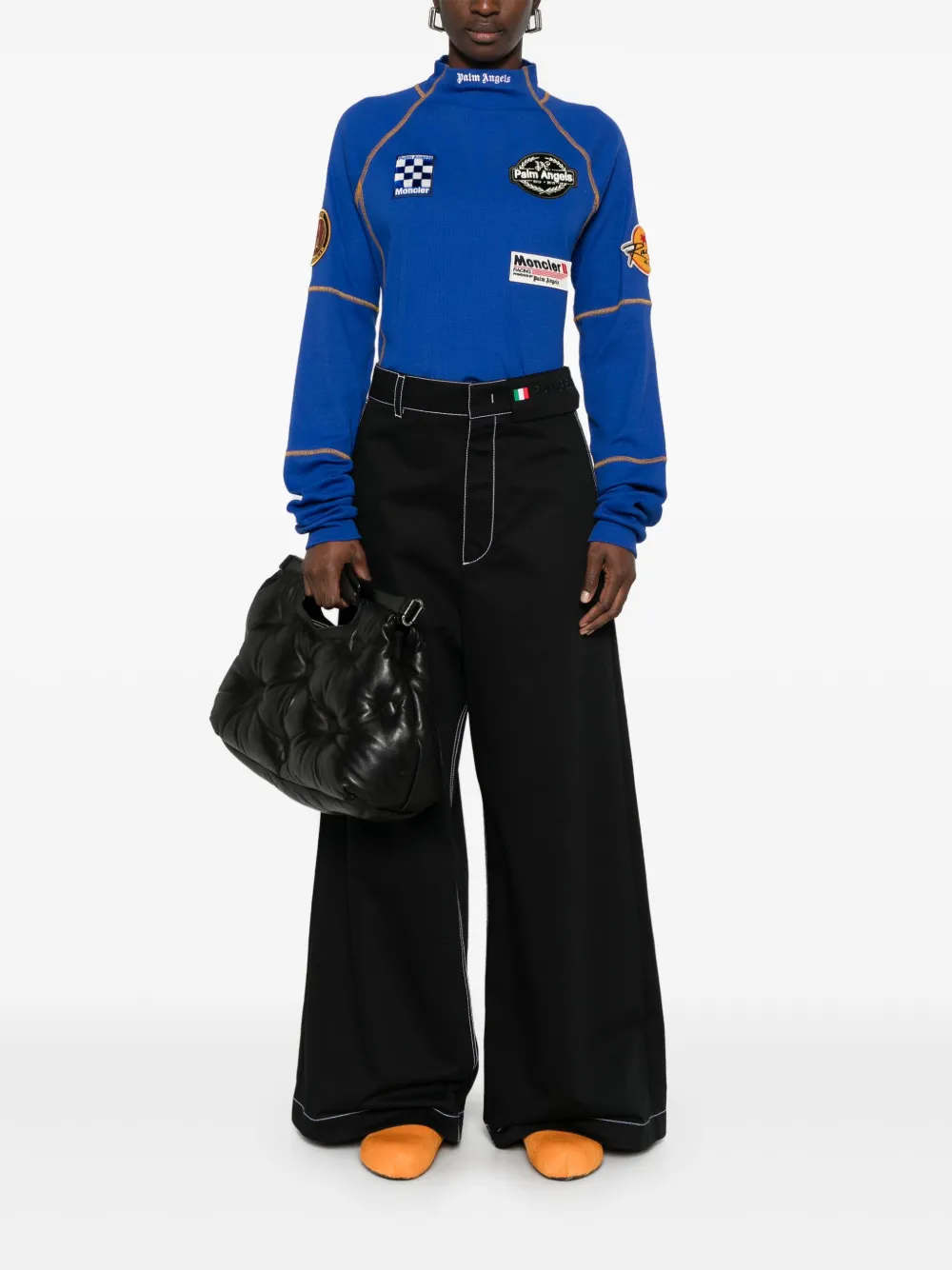 Moncler T-shirt met patch Blauw