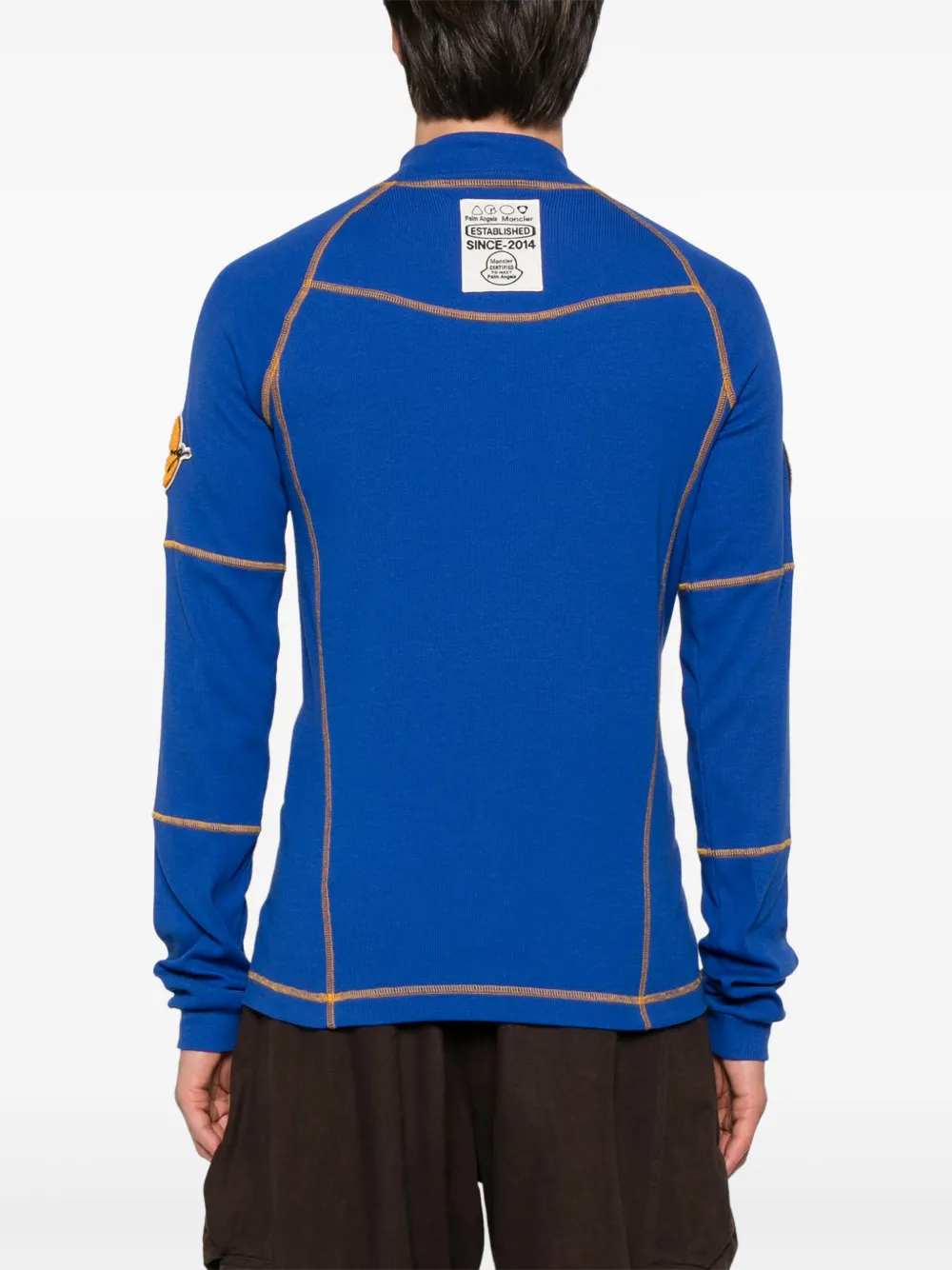 Moncler T-shirt met patch Blauw
