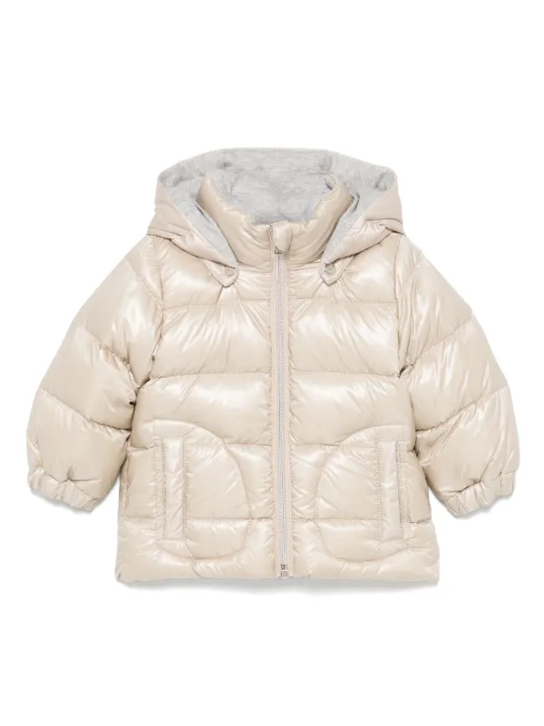 Herno Kids Hooded Puffer Jacket Neutrals FARFETCH NZ