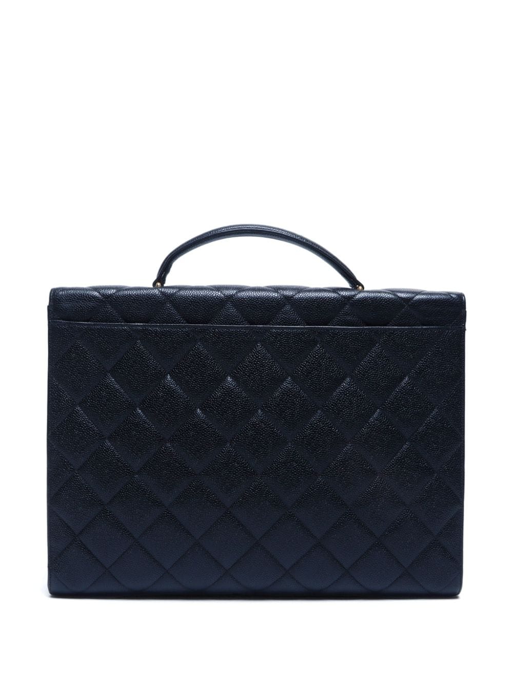 CHANEL Pre-Owned 1997-1999 diamond-quilted briefcase - Zwart