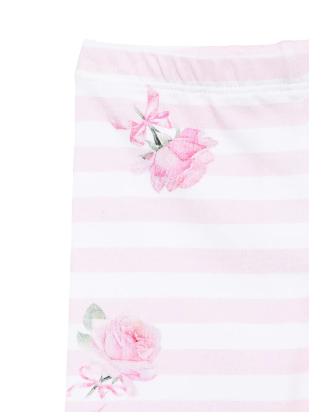Monnalisa T-shirt en broek met roosprint Roze