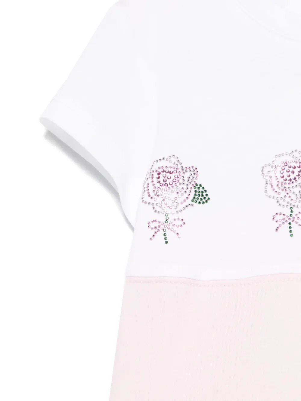 Monnalisa T-shirt met stras Wit