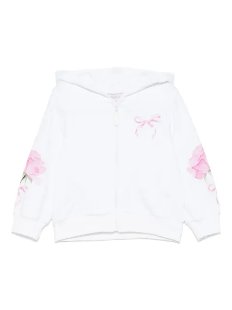 Monnalisa rose-print hoodie