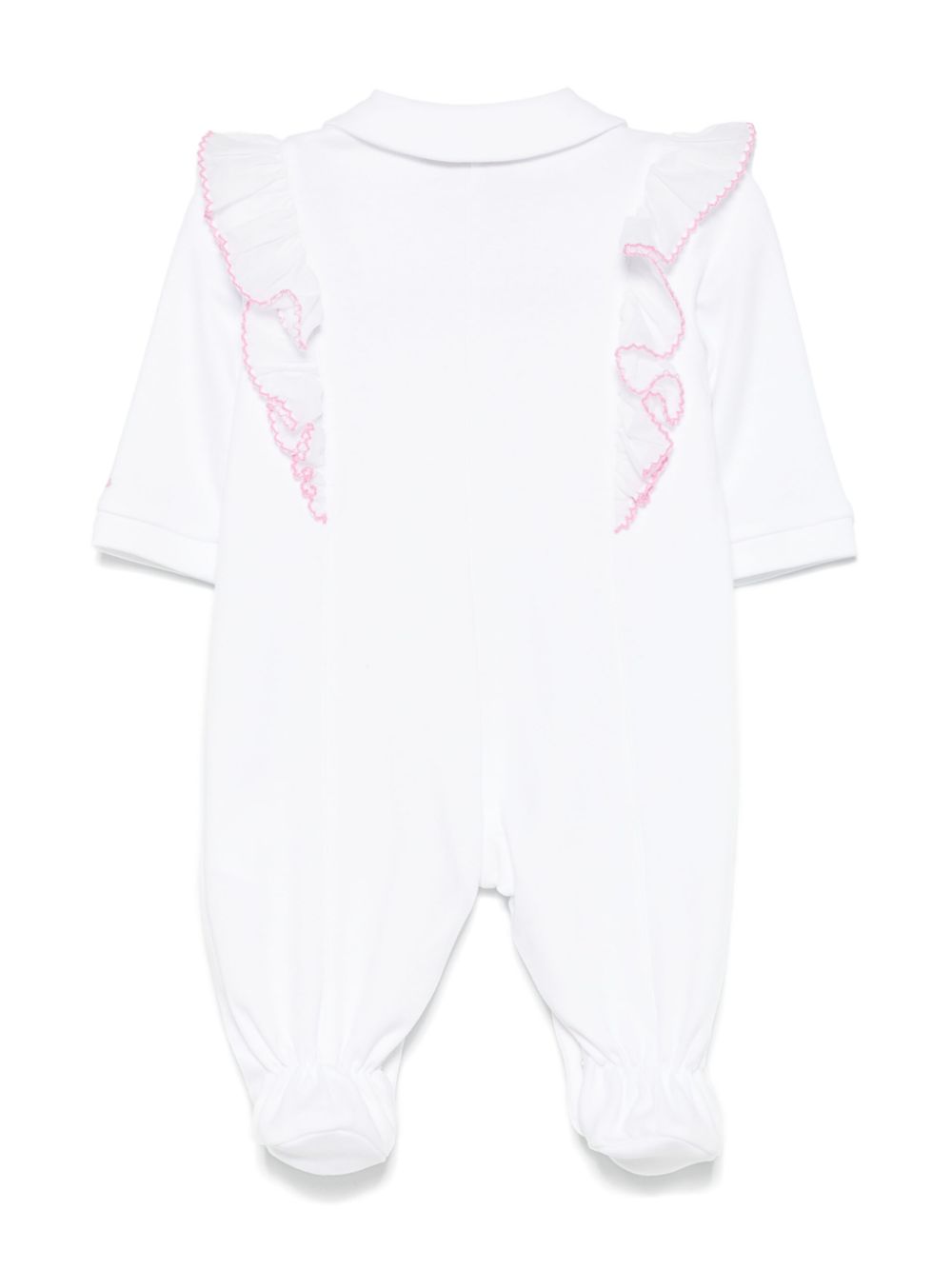 Monnalisa Pyjama met roosprint - Wit