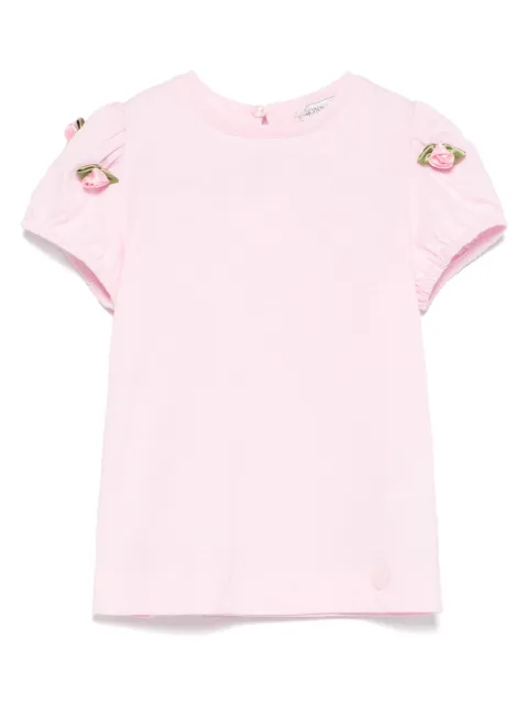 Monnalisa playera con aplique floral