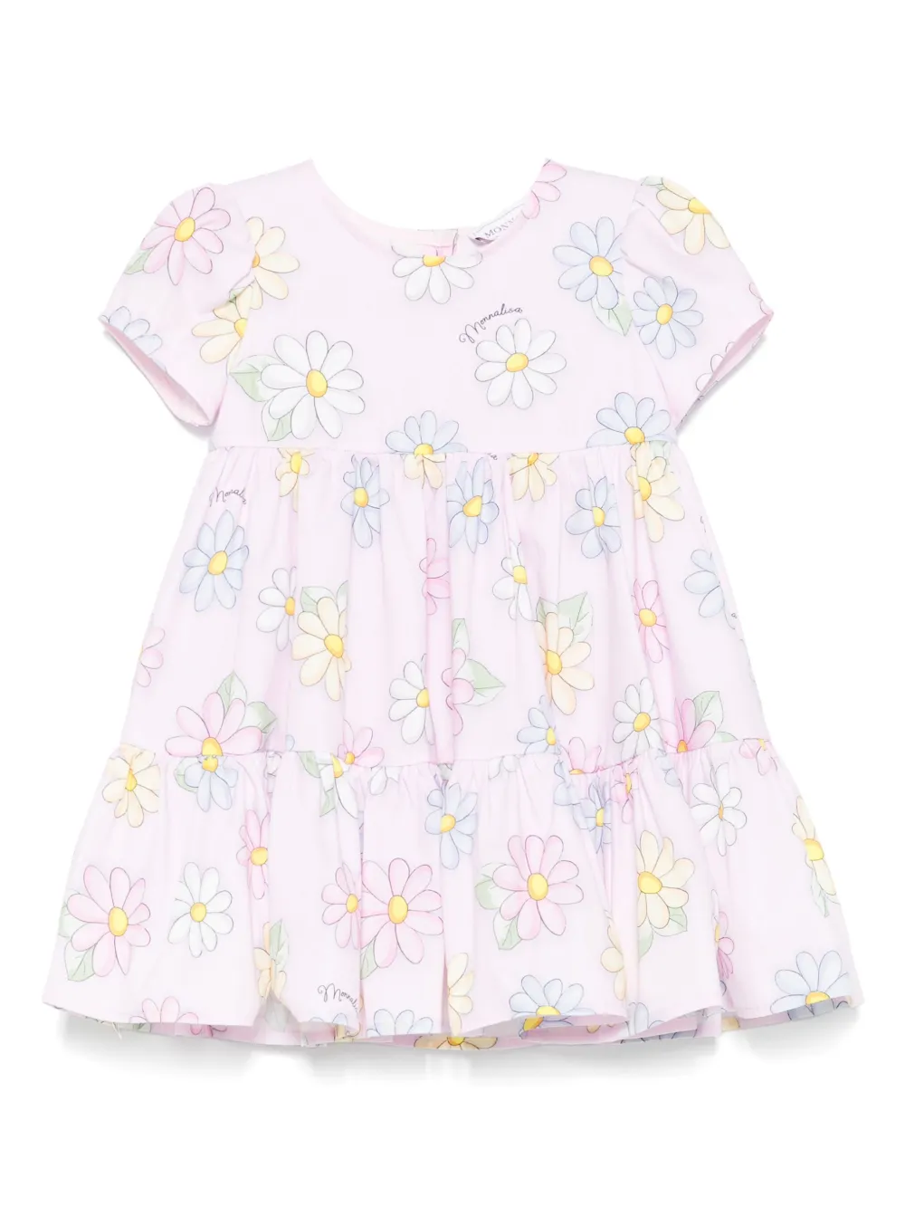 Monnalisa Jurk met bloe print Roze