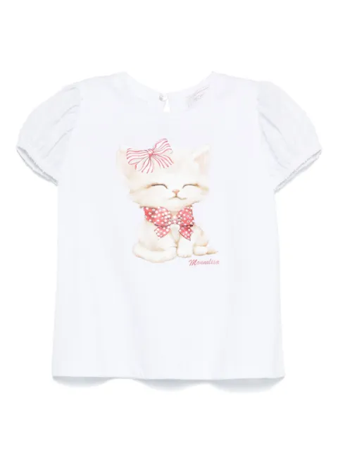 Monnalisa cat-print T-shirt