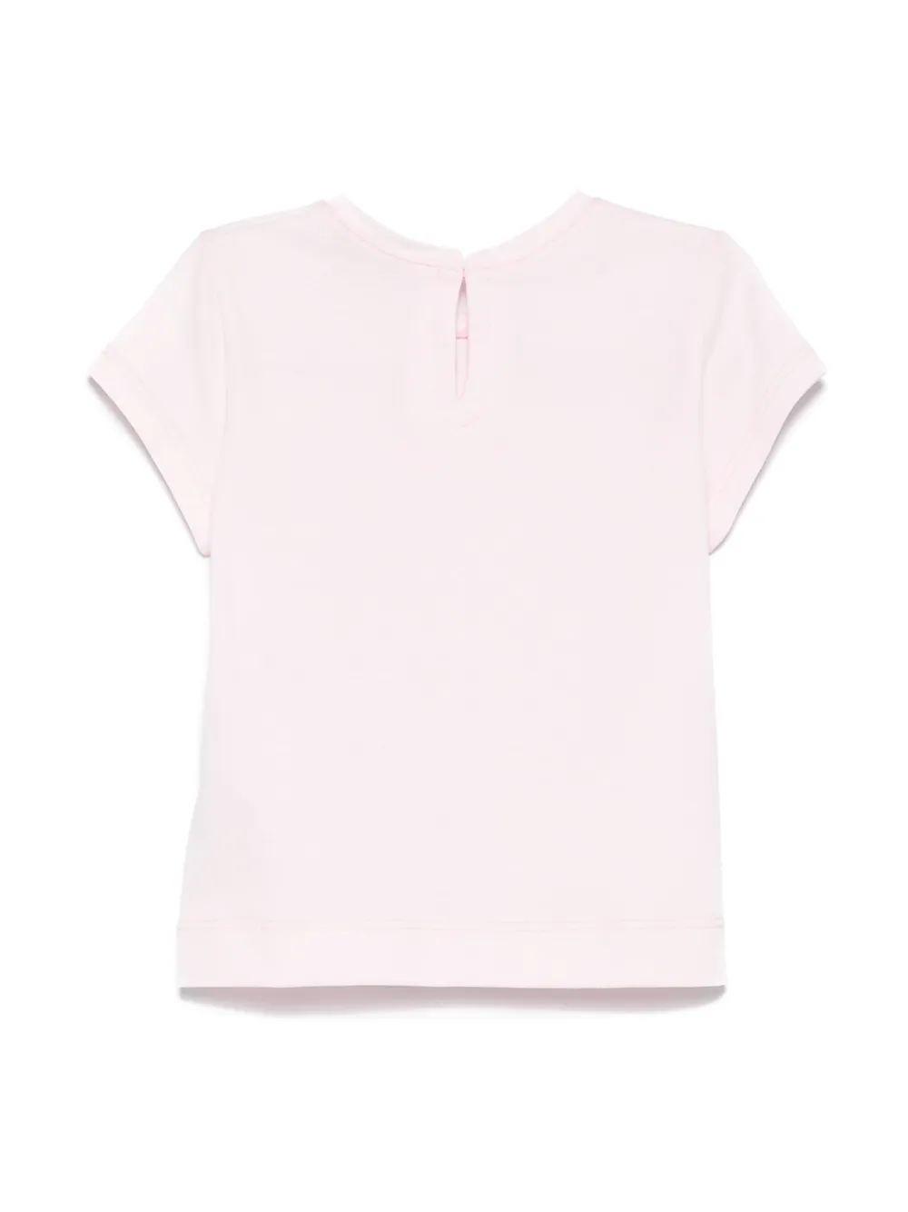 Monnalisa T-shirt met roosprint Roze