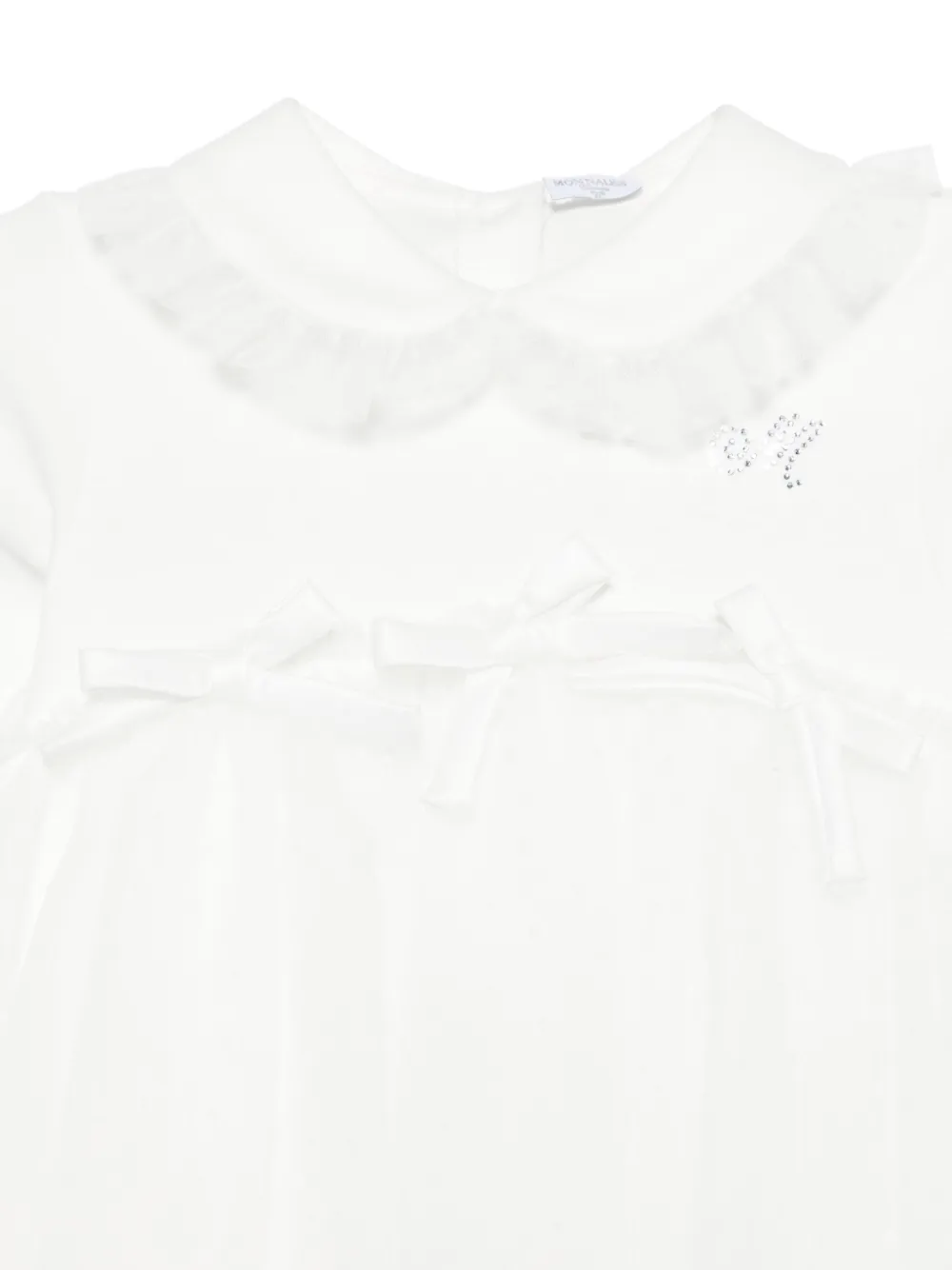 Monnalisa Point D'esprit Romper In White