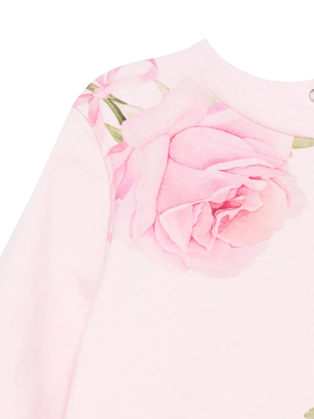 Monnalisa Sweater met roosprint Roze