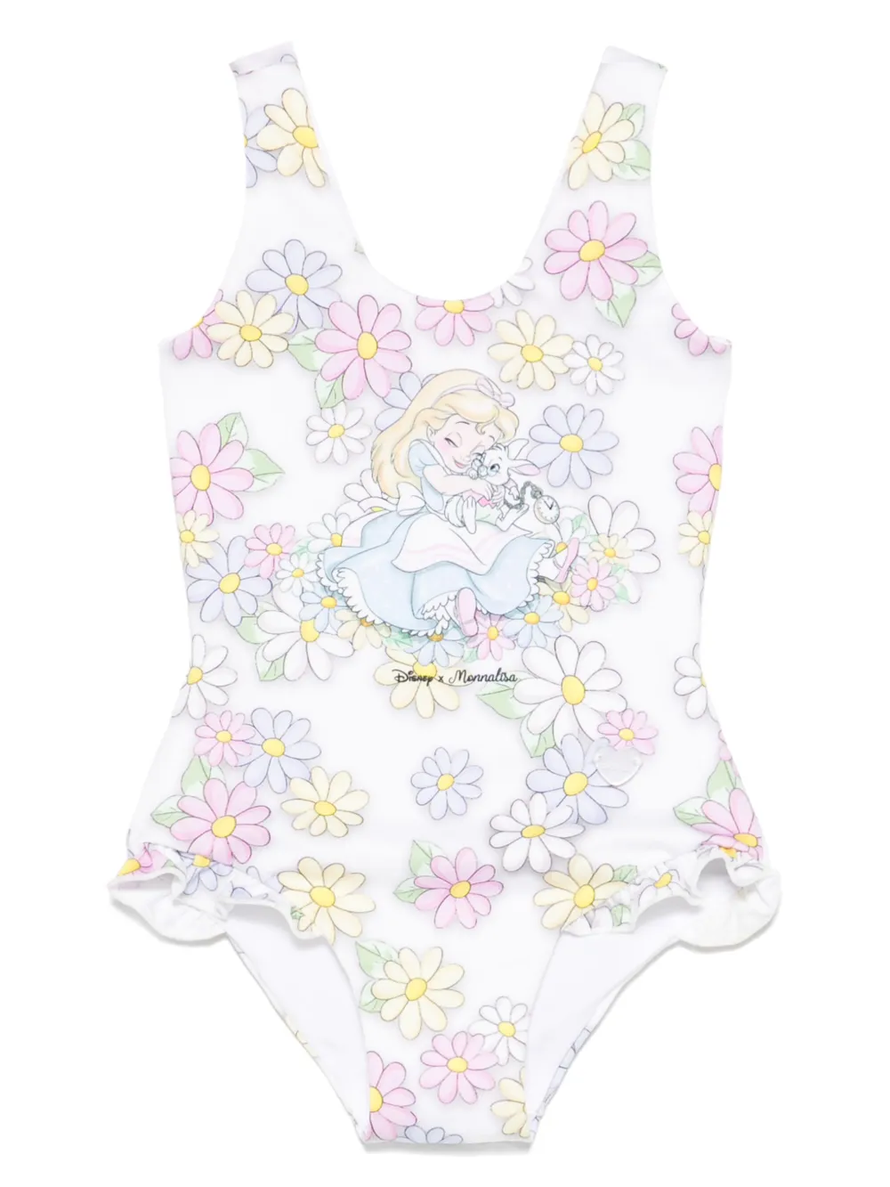 Monnalisa x Disney Alice in Wonderland ワンピース水着 - ホワイト Monnalisa x Disney Alice in Wonderland ワンピース水着 - ホワイト