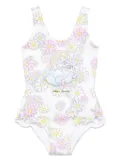 Monnalisa x Disney Alice in Wonderland swimsuit - White