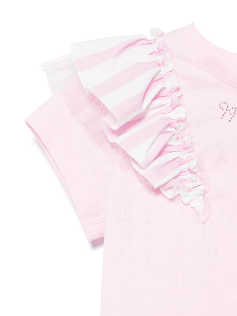 Monnalisa T-shirt met ruches Roze