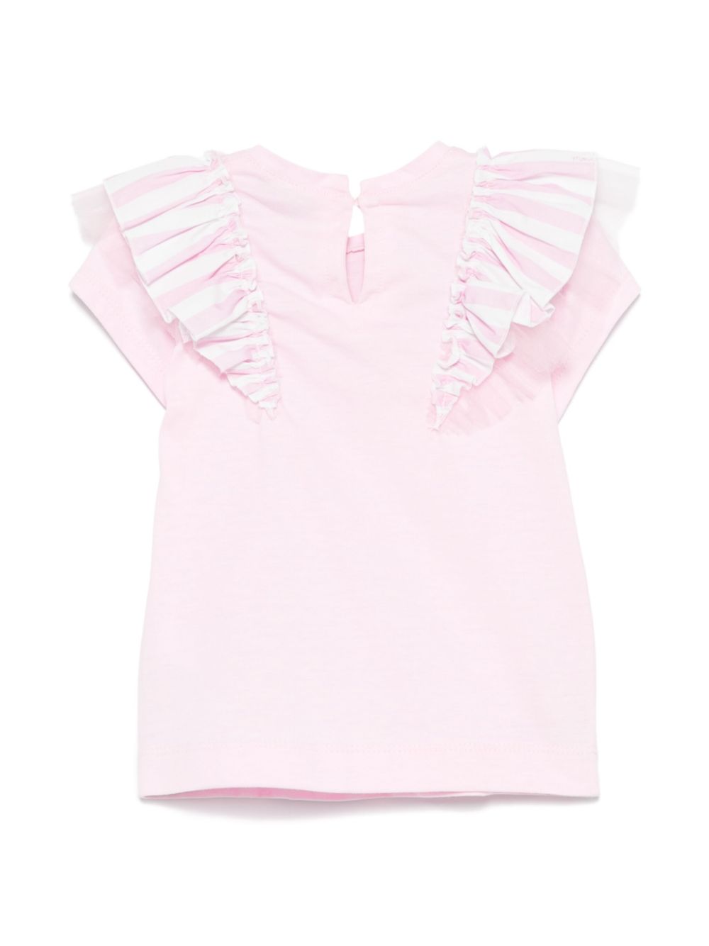 Monnalisa T-shirt met ruches - Roze