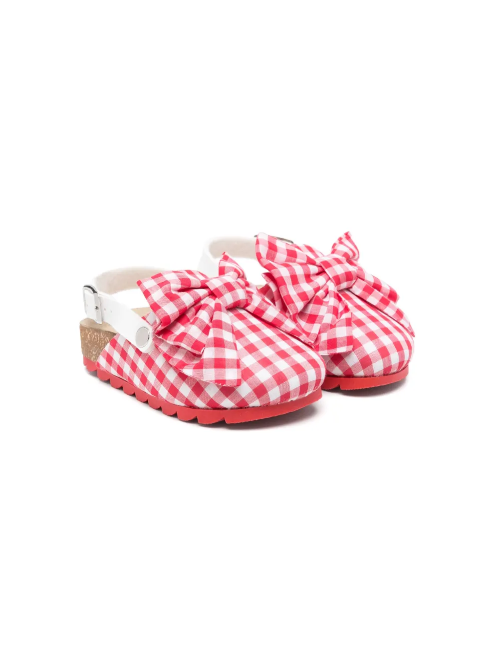 Monnalisa Slippers met gingham ruit Rood