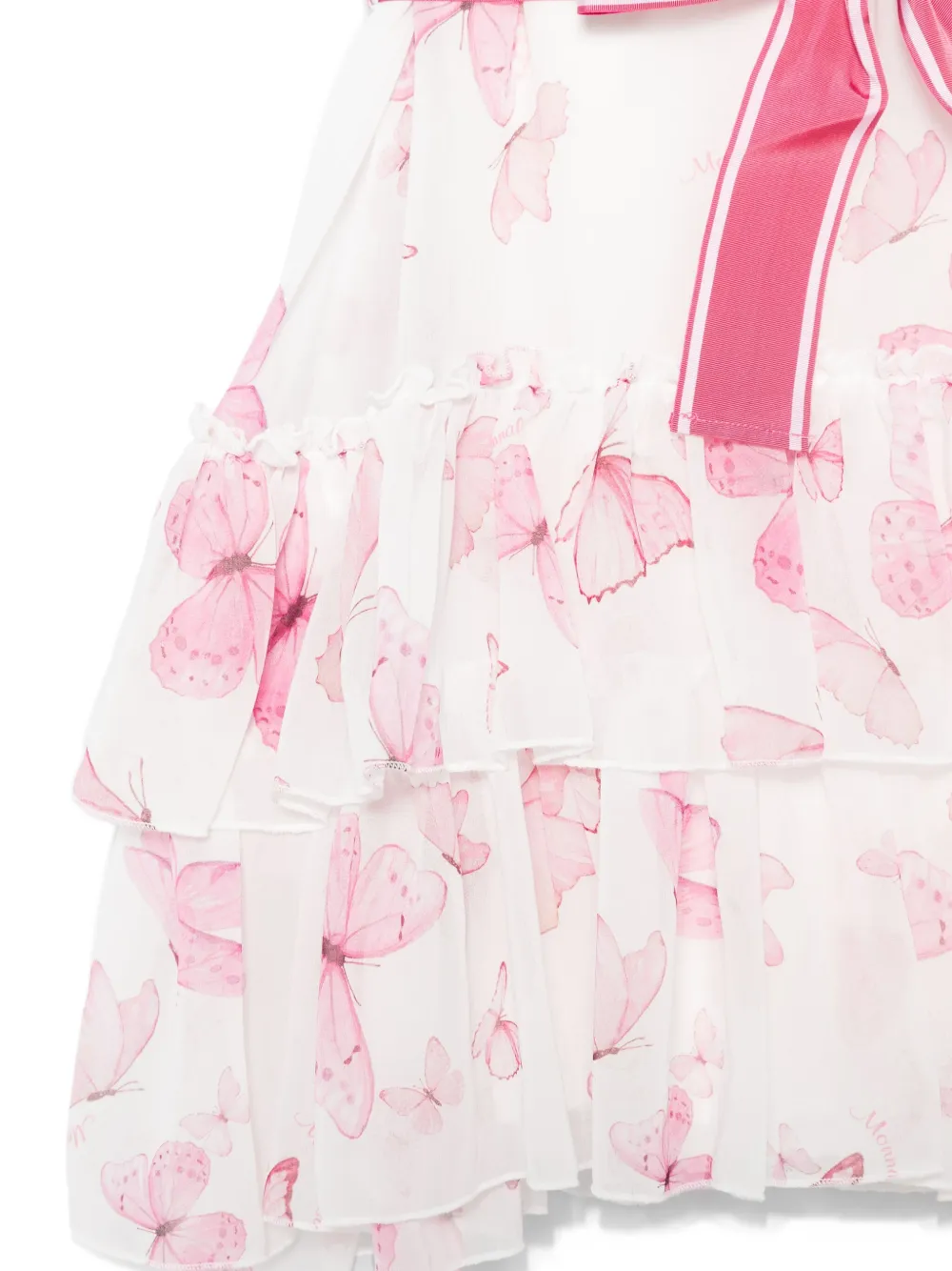 Monnalisa Jurk met vlinderprint Wit