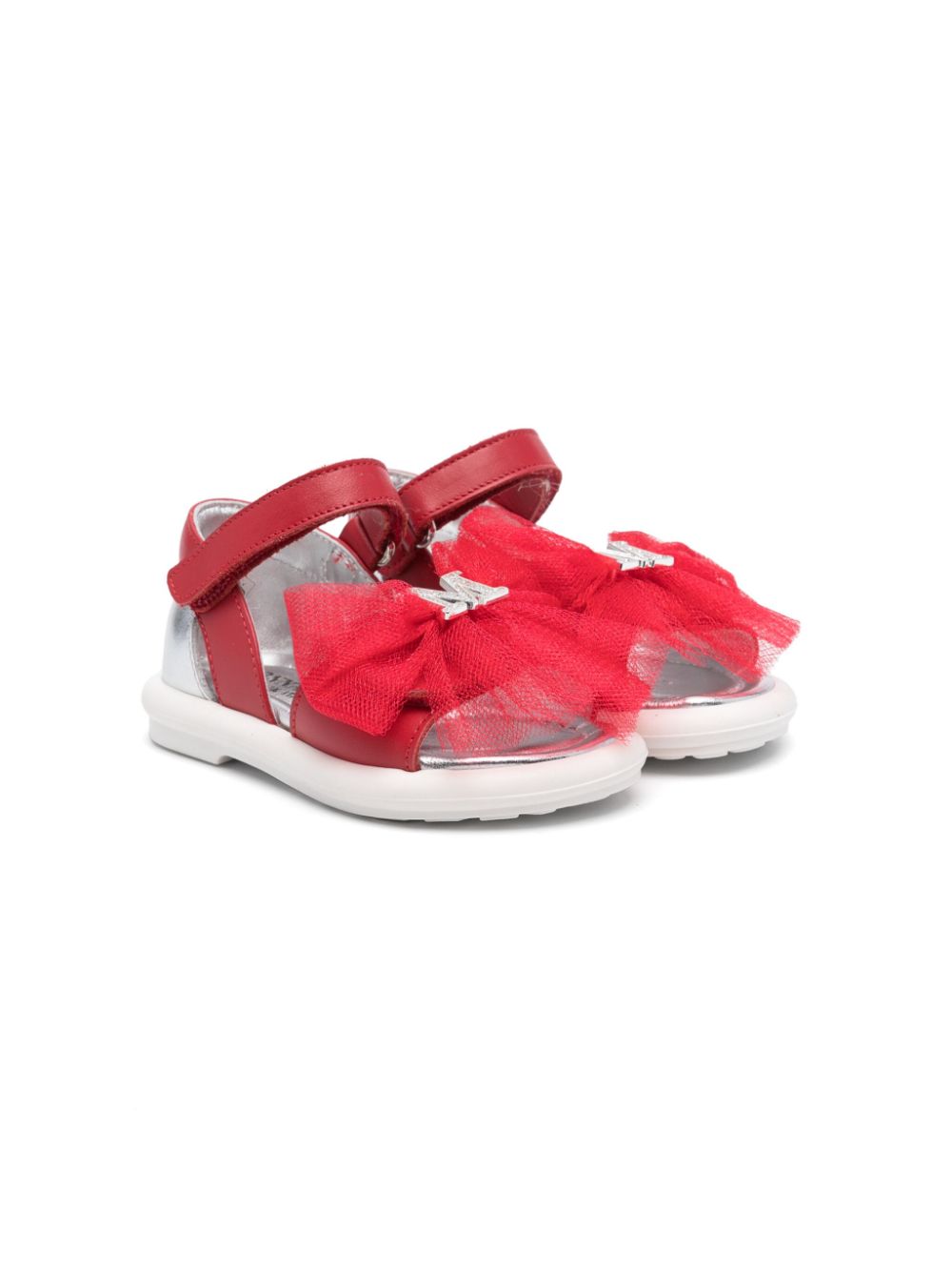 Monnalisa bow-detail sandals Red