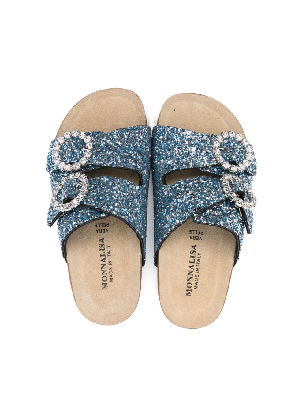 Monnalisa Slippers met glitter Blauw