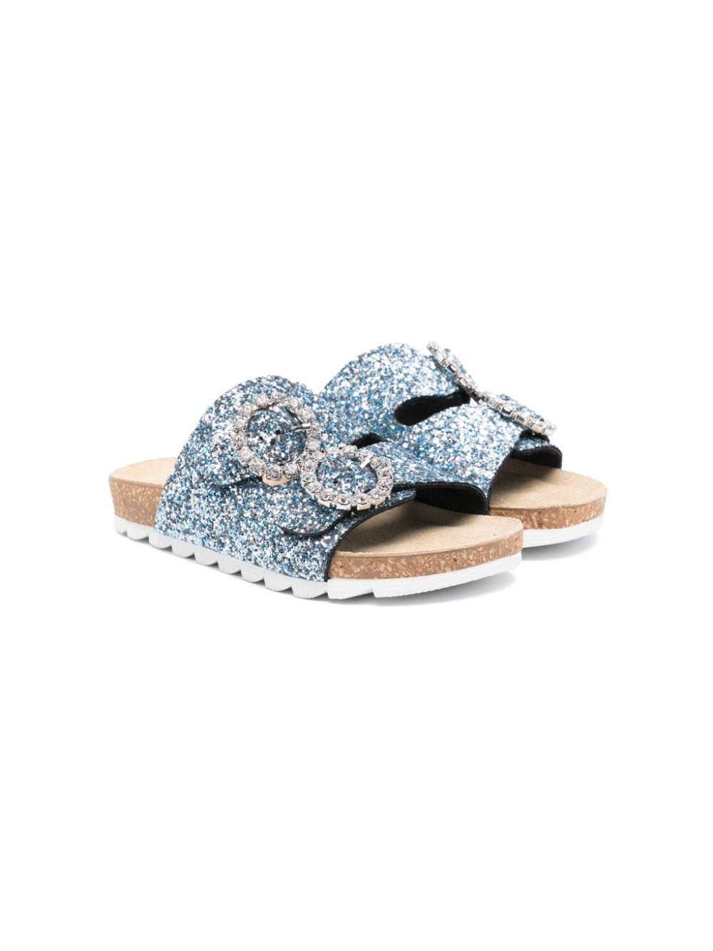 Monnalisa Slippers met glitter Blauw