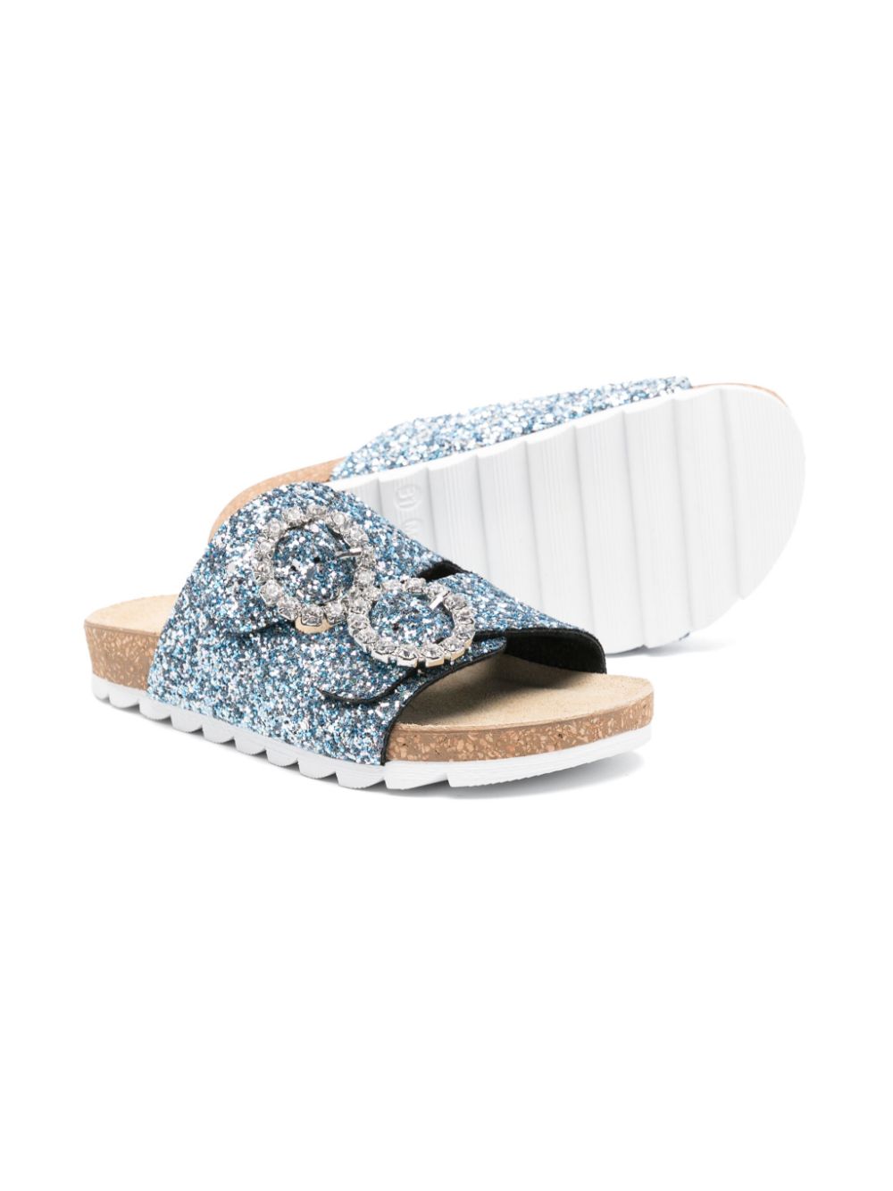 Monnalisa glitter slides - Blue