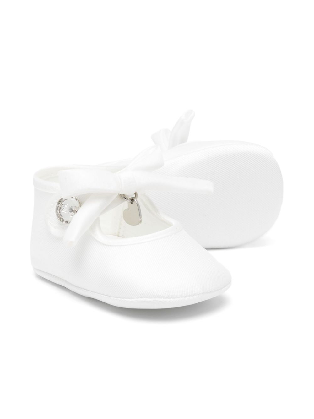 Monnalisa Babyschoentjes met strik-detail - Wit