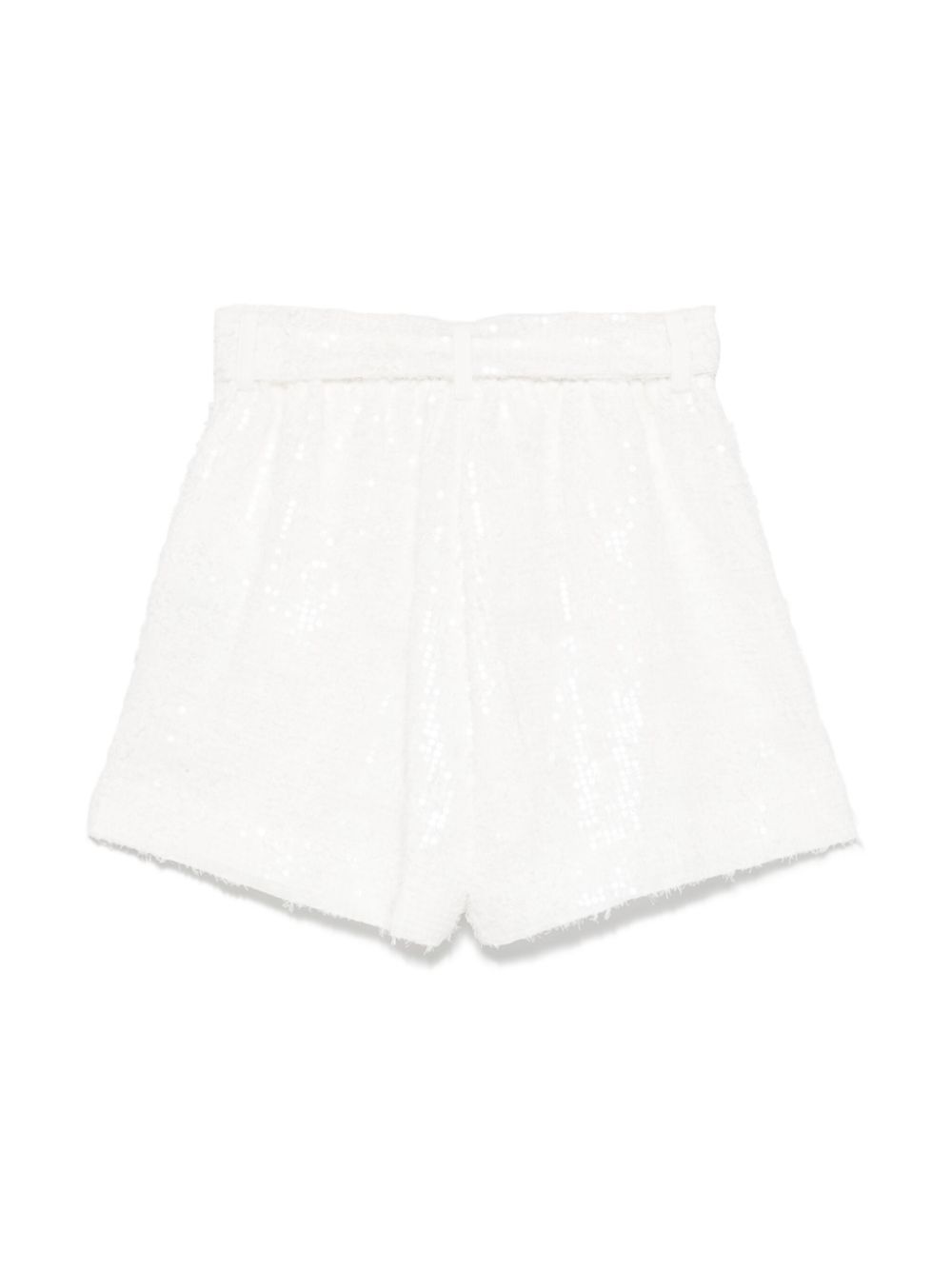 Monnalisa Shorts met pailletten - Wit