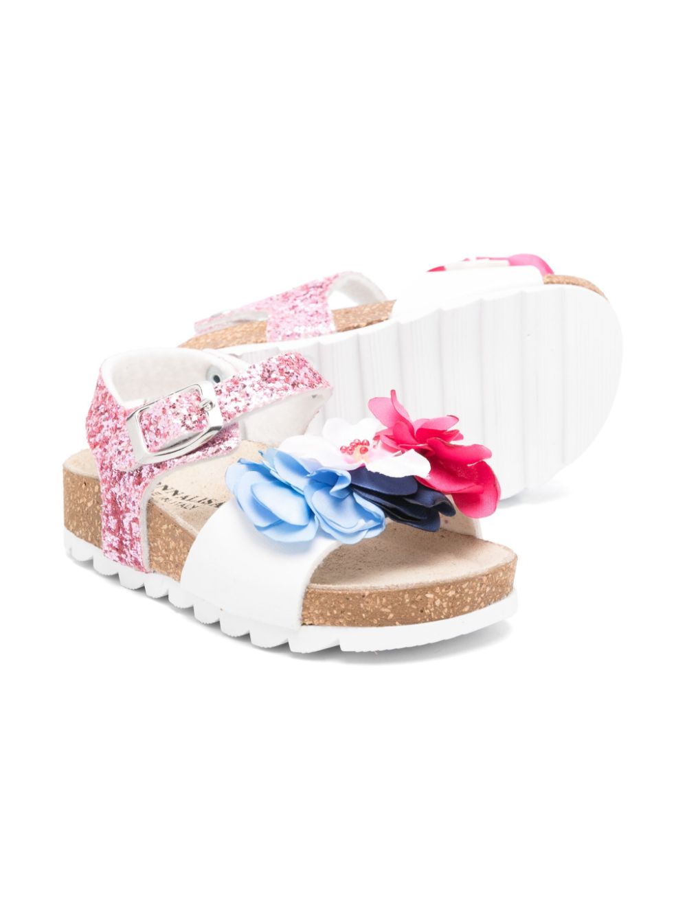 Monnalisa floral-appliqué sandals Pink