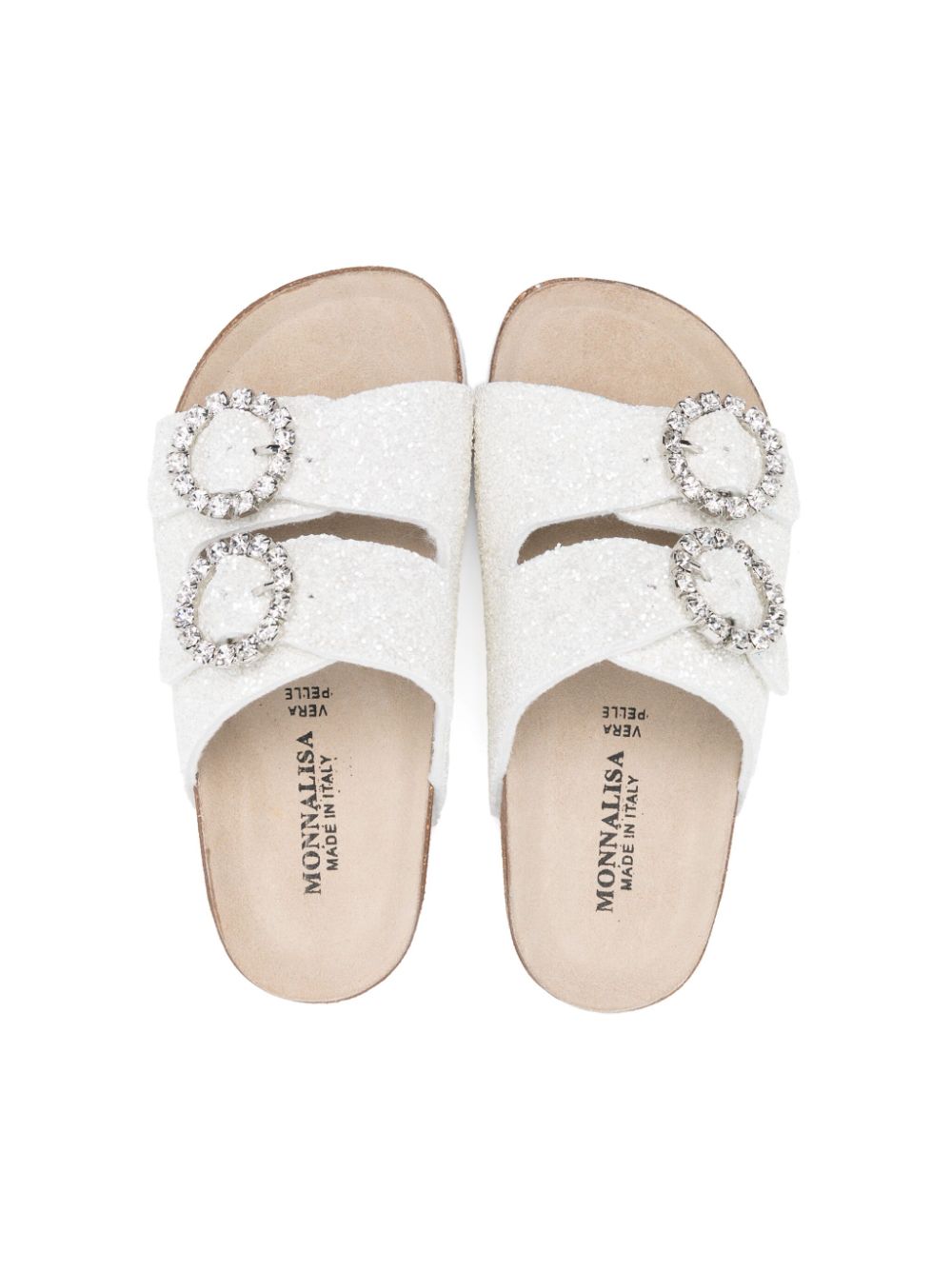 Monnalisa glitter slides White