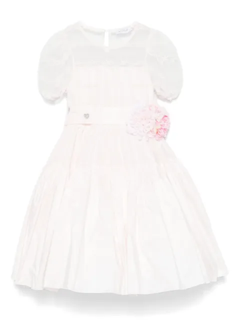 Monnalisa floral-embroidered dress
